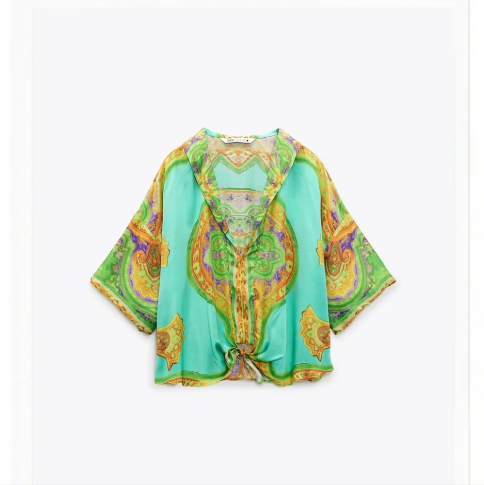 Zara flowy printed blouse_3